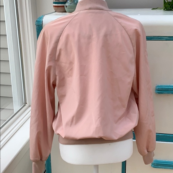 Vintage 80s Pink Bomber Jacket 💕 Light Pink Jacket - Picture 6 of 8